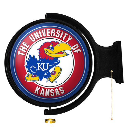 Kansas Jayhawks Round Rotating Wall Sign