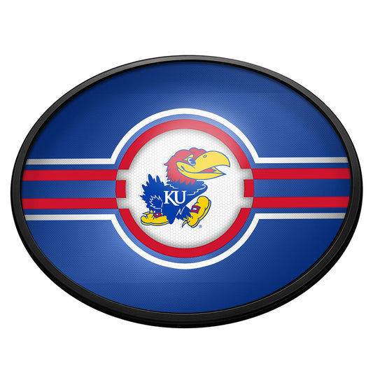 Kansas Jayhawks Slimline Oval Lighted Wall Sign