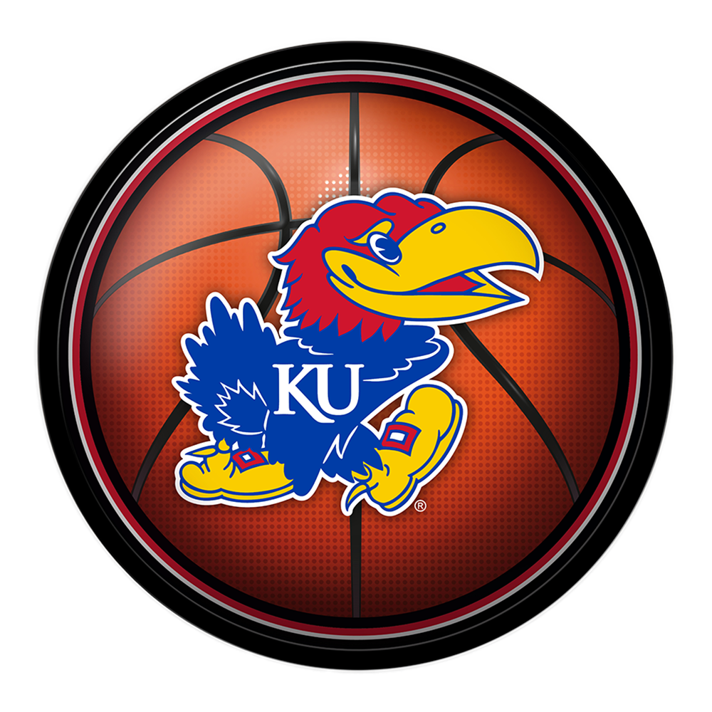 Kansas Jayhawks Basketball Modern Disc Wall Sign