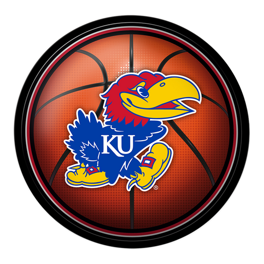 Kansas Jayhawks Basketball Modern Disc Wall Sign