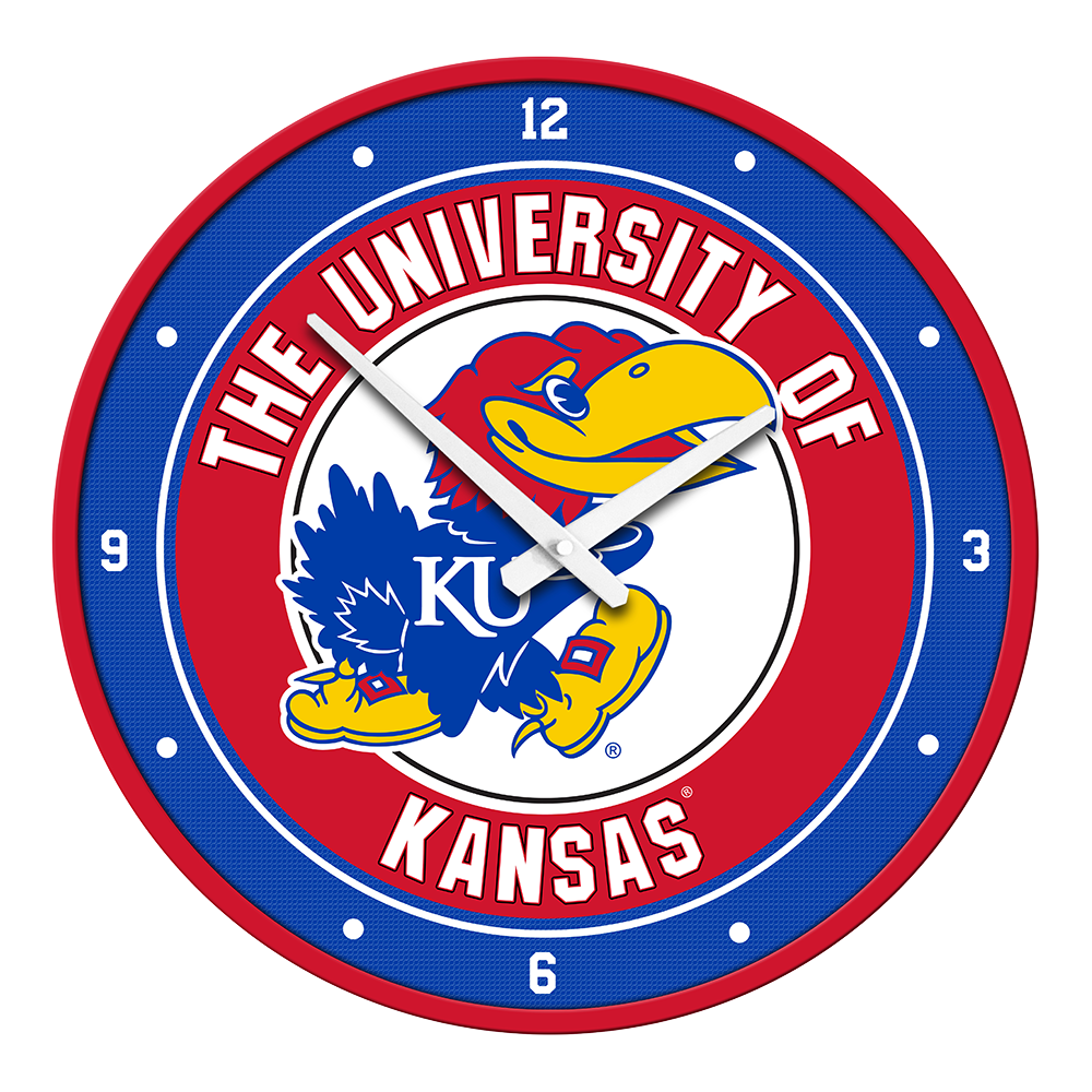 Kansas Jayhawks Round Wall Clock