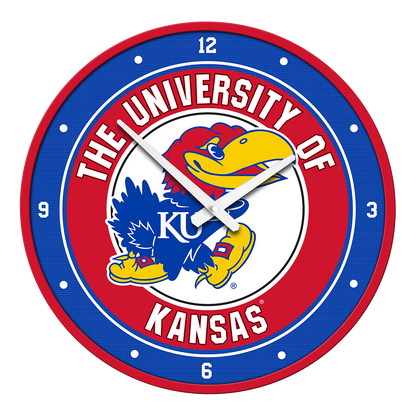 Kansas Jayhawks Round Wall Clock