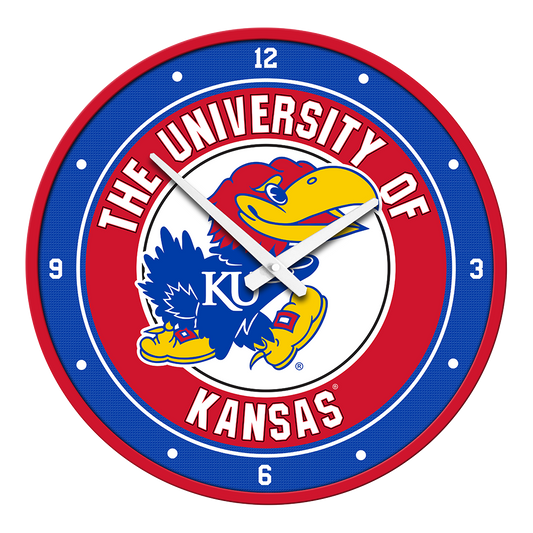 Kansas Jayhawks Round Wall Clock