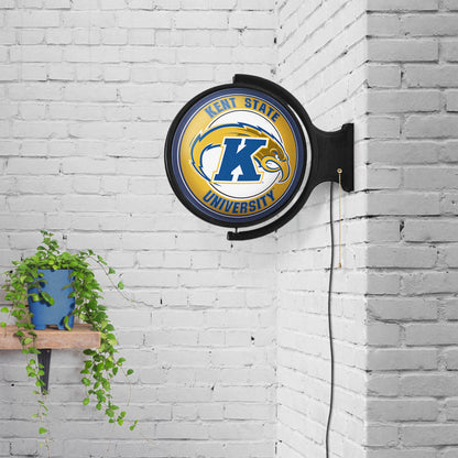 Kent State Golden Flashes Round Rotating Wall Sign Room View
