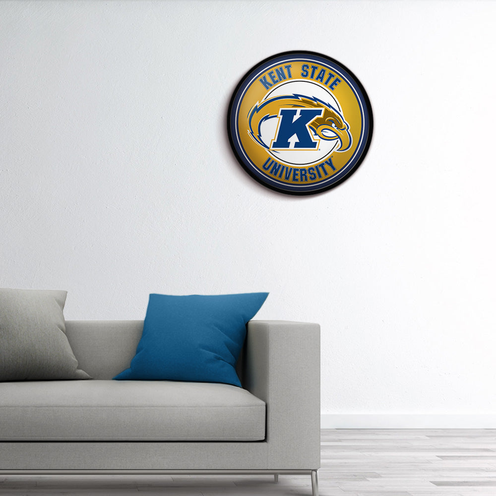 Kent State Golden Flashes Modern Disc Wall Sign Room View