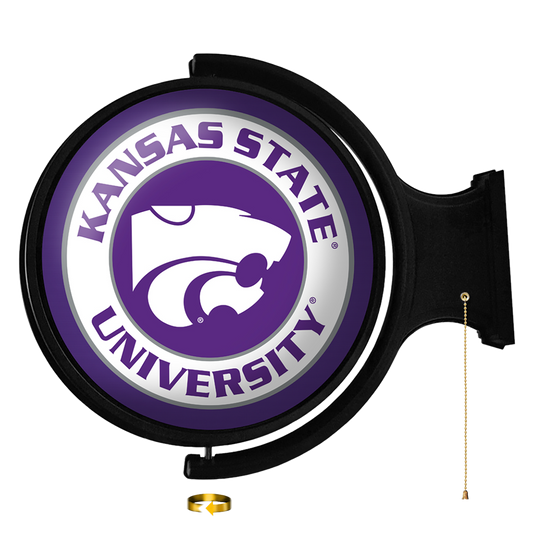 Kansas State Wildcats Round Rotating Wall Sign Purple