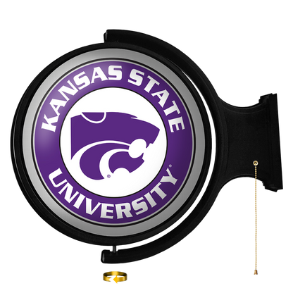 Kansas State Wildcats Round Rotating Wall Sign Silver