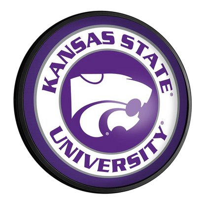 Kansas State Wildcats Slimline Round Lighted Wall Sign