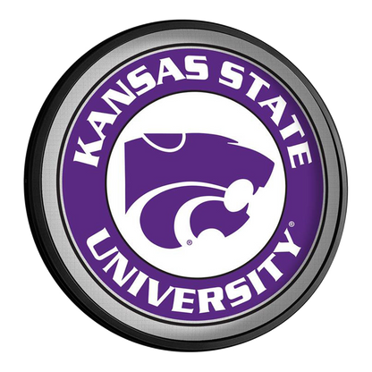 Kansas State Wildcats Slimline Round Lighted Wall Sign Room View