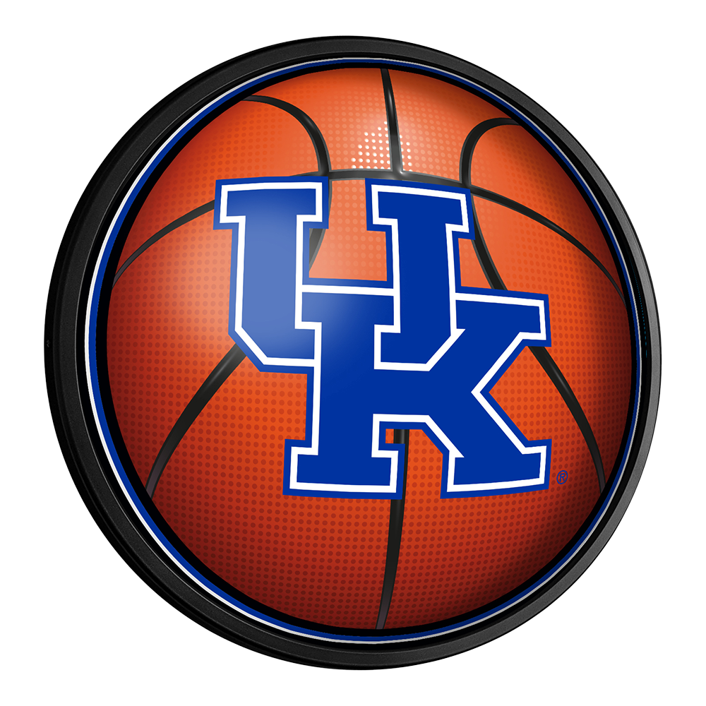 Kentucky Wildcats Basketball Slimline Round Lighted Wall Sign