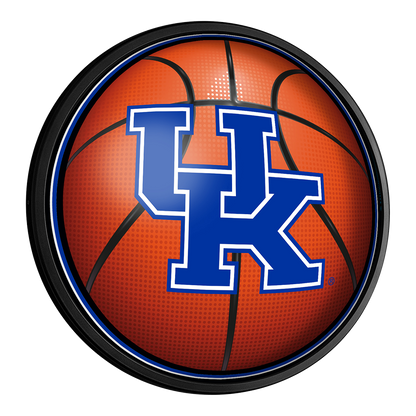 Kentucky Wildcats Basketball Slimline Round Lighted Wall Sign