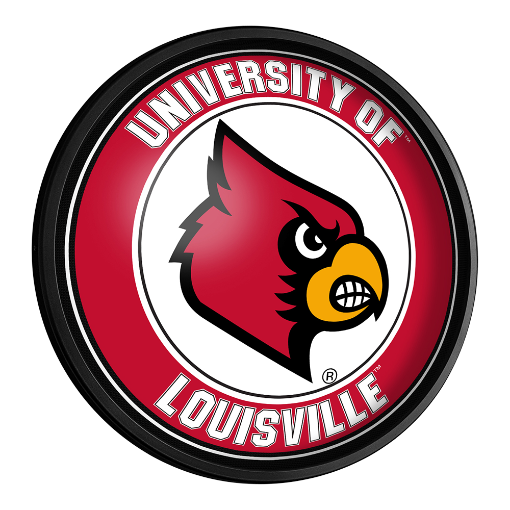 Louisville Cardinals Slimline Round Lighted Wall Sign