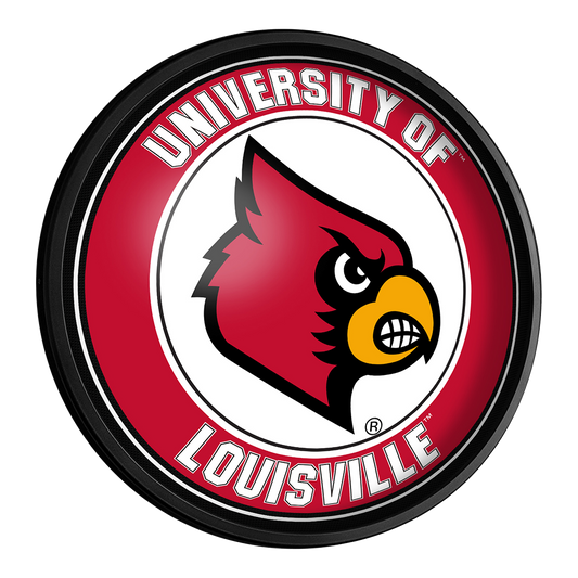 Louisville Cardinals Slimline Round Lighted Wall Sign