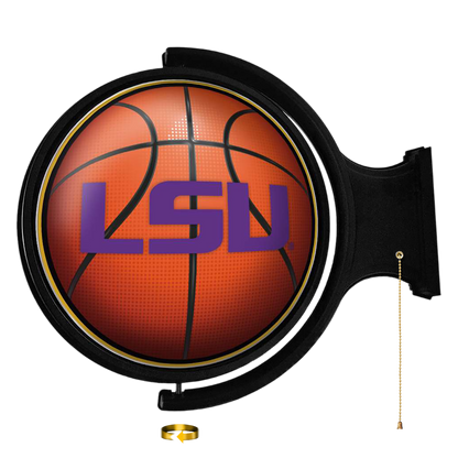 LSU Tigers Round Basketball Rotating Wall Sign