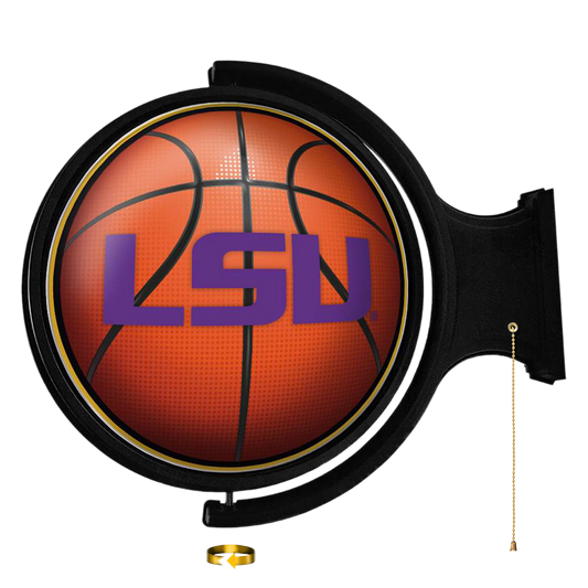 LSU Tigers Round Basketball Rotating Wall Sign
