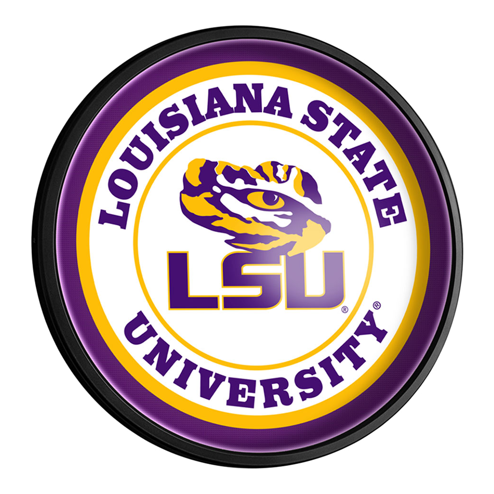 LSU Tigers Slimline Round Lighted Wall Sign