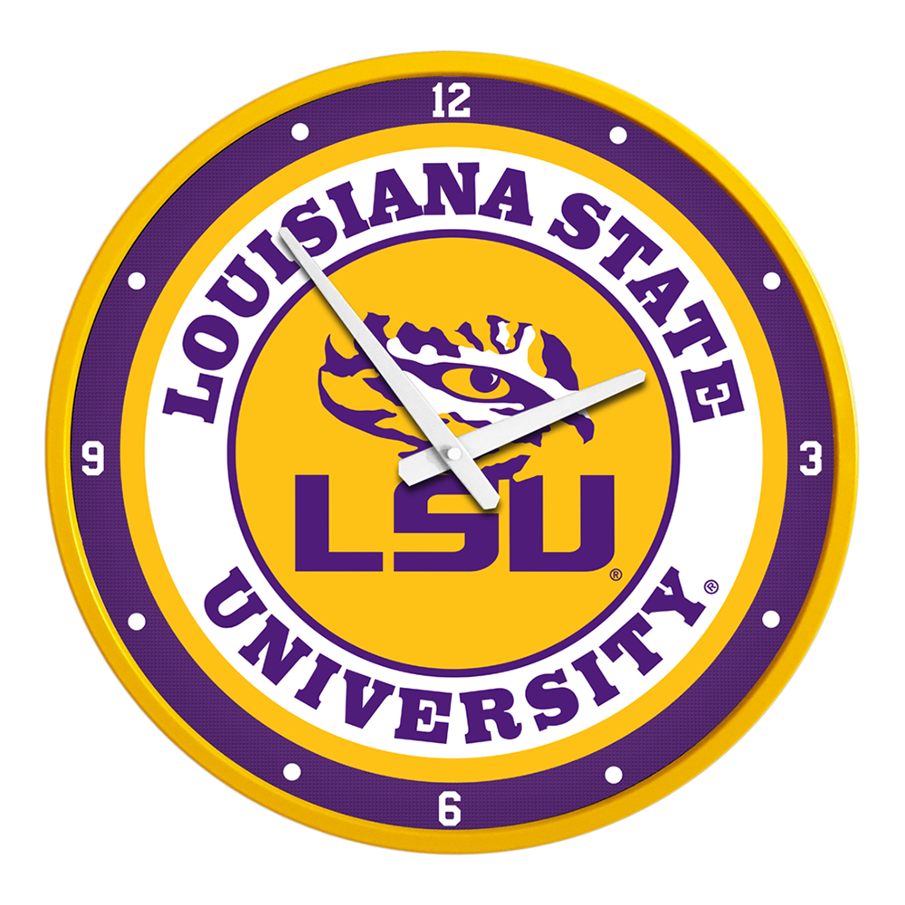 LSU Tigers Round Wall Clock