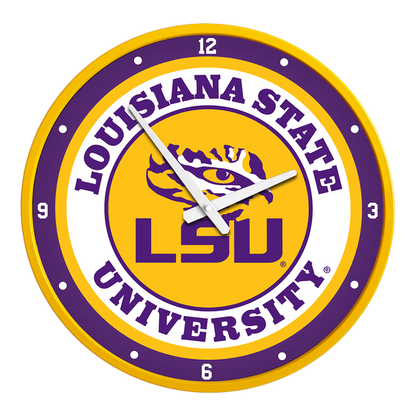 LSU Tigers Round Wall Clock