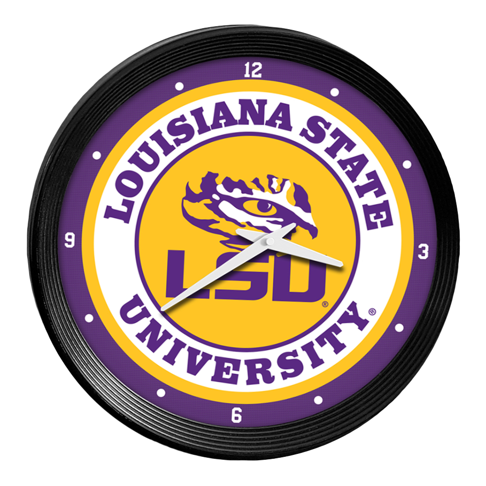 LSU Tigers Ribbed Wall Clock