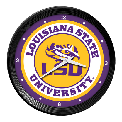 LSU Tigers Ribbed Wall Clock