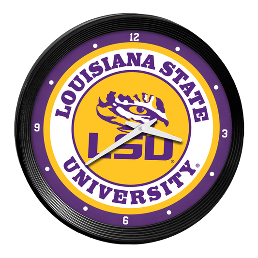 LSU Tigers Ribbed Wall Clock