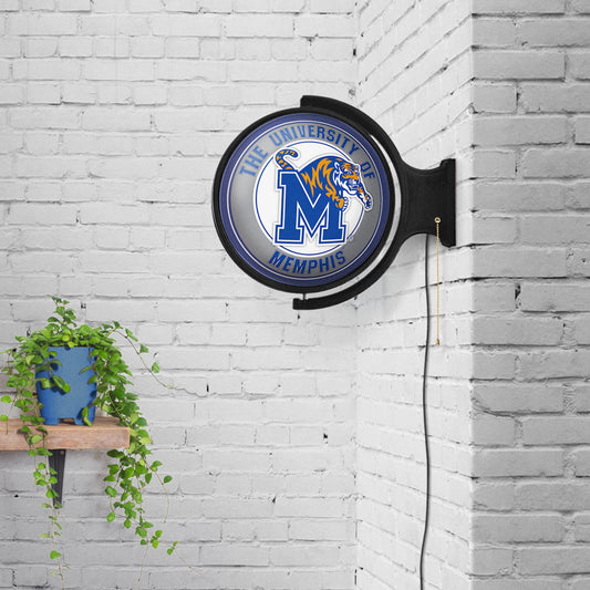 Memphis Tigers Round Rotating Wall Sign Room View