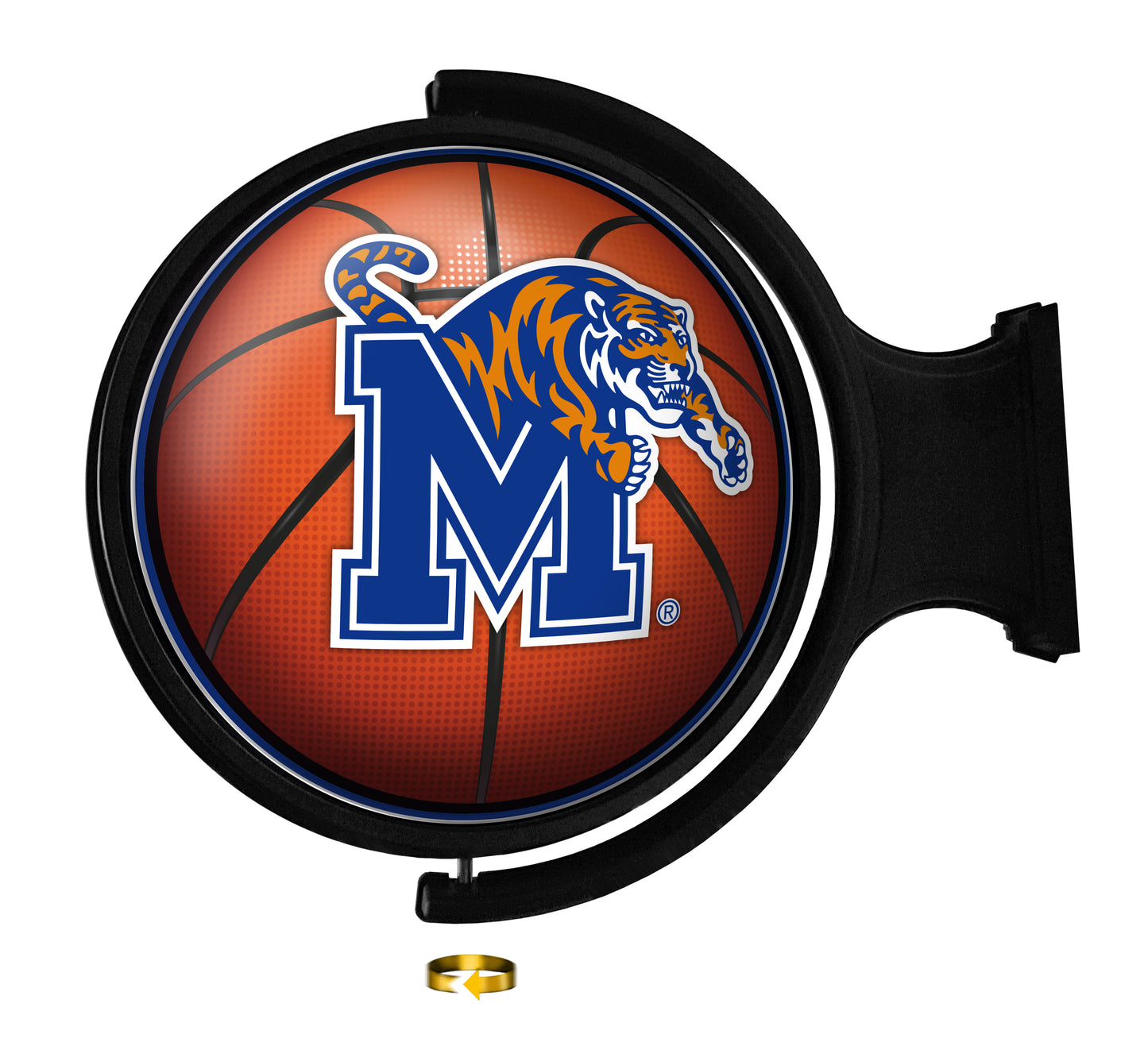 Memphis Tigers Round Basketball Rotating Wall Sign