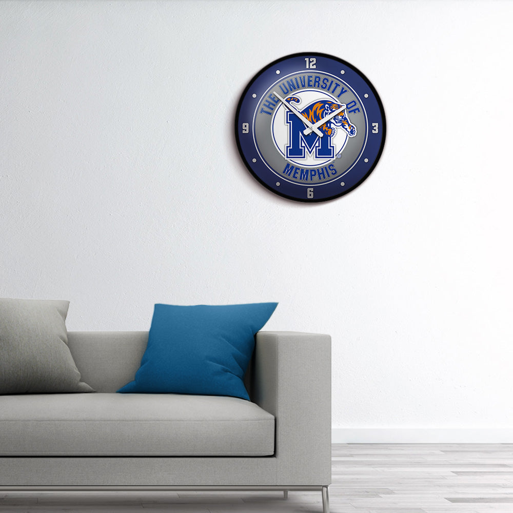 Memphis Tigers Round Wall Clock Room View