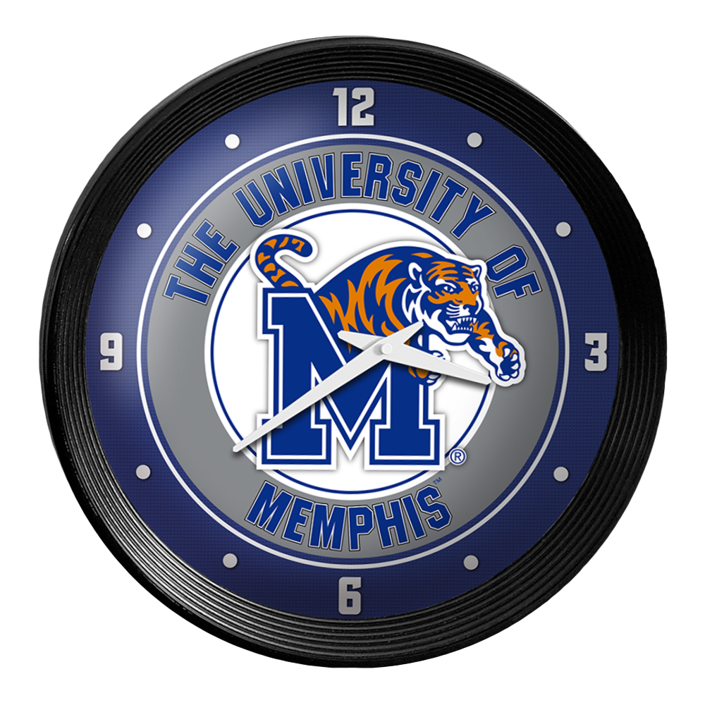 Memphis Tigers Ribbed Wall Clock