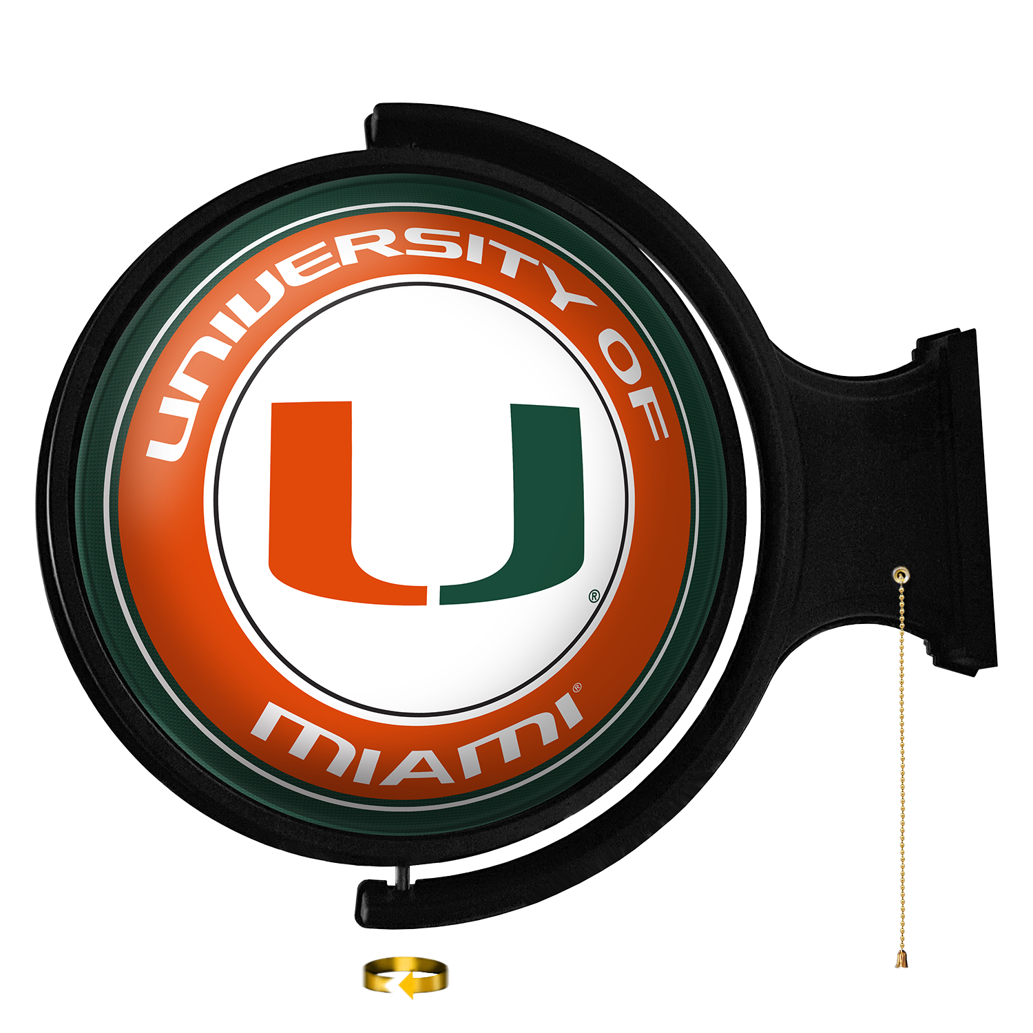 Miami Hurricanes Round Rotating Wall Sign
