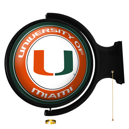 Miami Hurricanes Round Rotating Wall Sign