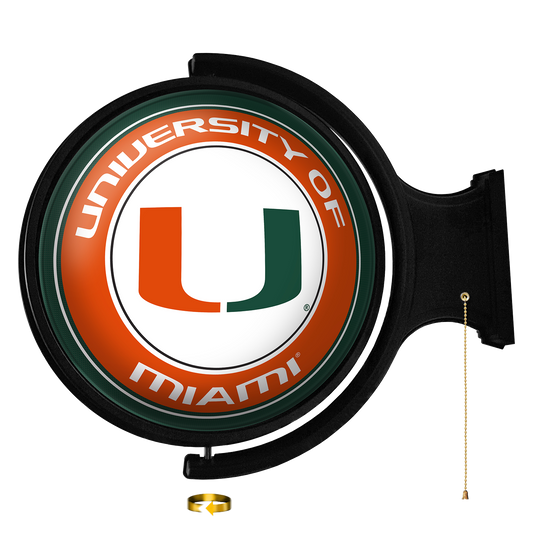 Miami Hurricanes Round Rotating Wall Sign