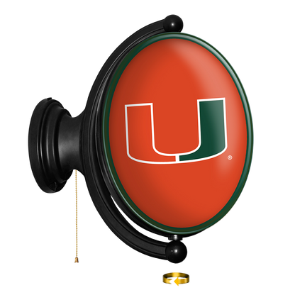 Miami Hurricanes Oval Rotating Wall Sign