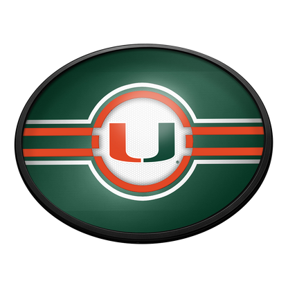 Miami Hurricanes Slimline Oval Lighted Wall Sign
