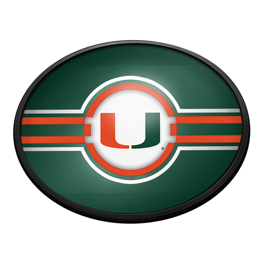 Miami Hurricanes Slimline Oval Lighted Wall Sign