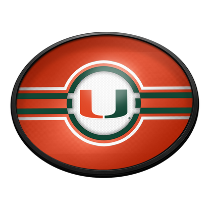 Miami Hurricanes Slimline Oval Lighted Wall Sign