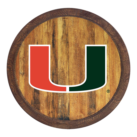 Miami Hurricanes Barrel Top Sign