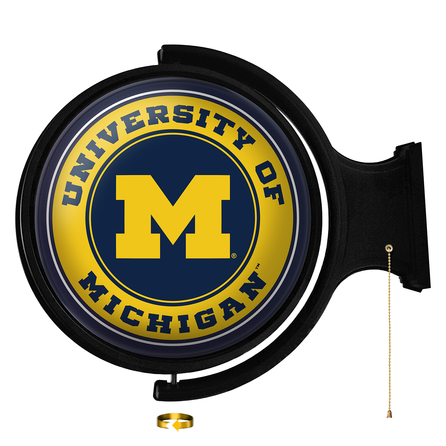 Michigan Wolverines Round Rotating Wall Sign