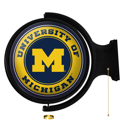 Michigan Wolverines Round Rotating Wall Sign