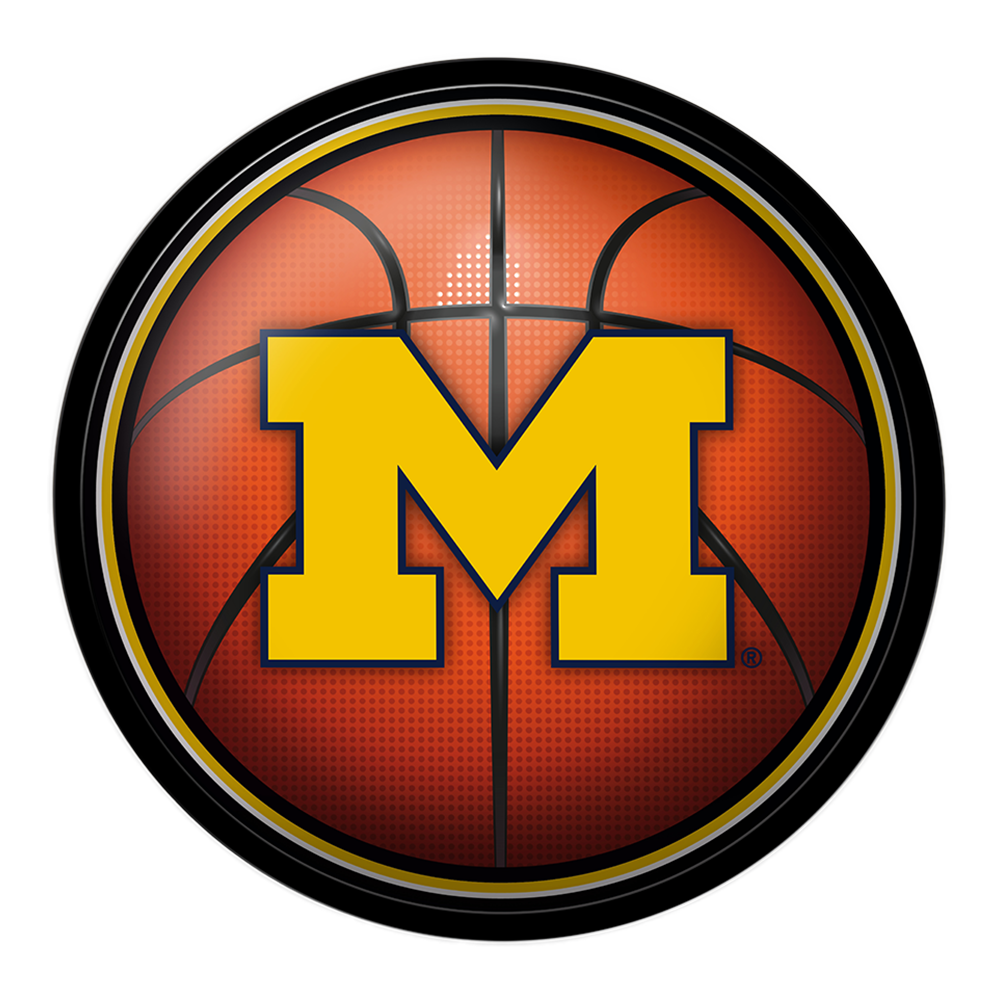 Michigan Wolverines Basketball Modern Disc Wall Sign