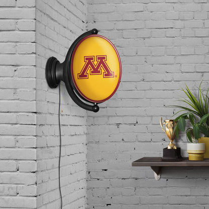 Minnesota Golden Gophers Oval Rotating Wall Sign Room View