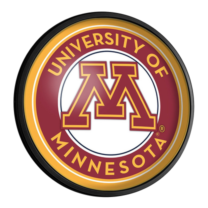 Minnesota Golden Gophers Slimline Round Lighted Wall Sign