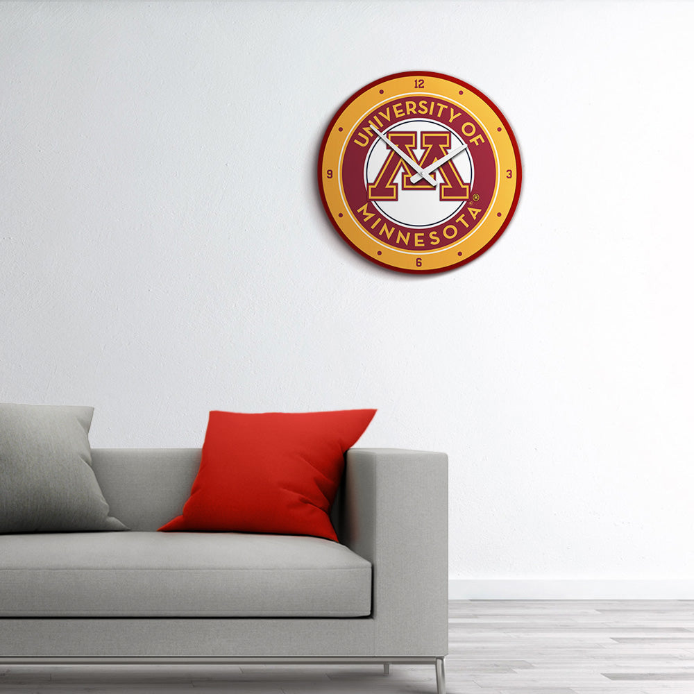 Minnesota Golden Gophers Round Wall Clock Room View