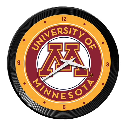 Minnesota Golden Gophers Ribbed Wall Clock