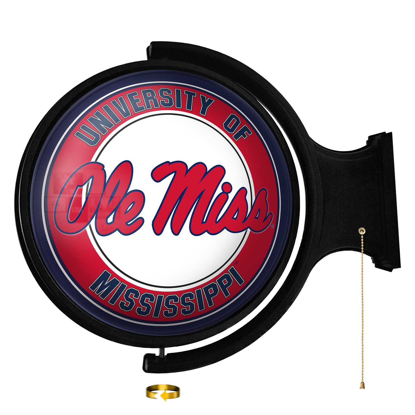 Mississippi Rebels Round Rotating Wall Sign
