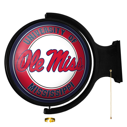 Mississippi Rebels Round Rotating Wall Sign