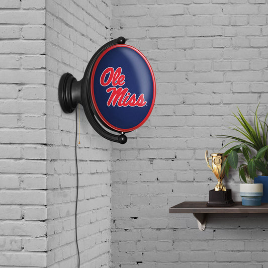 Mississippi Rebels Oval Rotating Wall Sign Room View