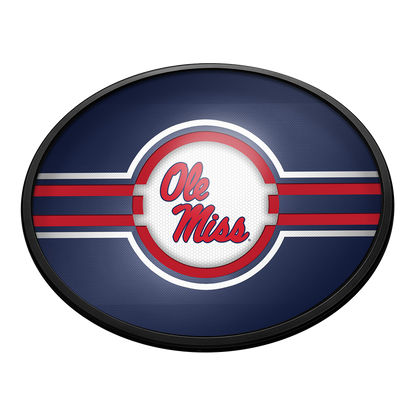 Mississippi Rebels Slimline Oval Lighted Wall Sign