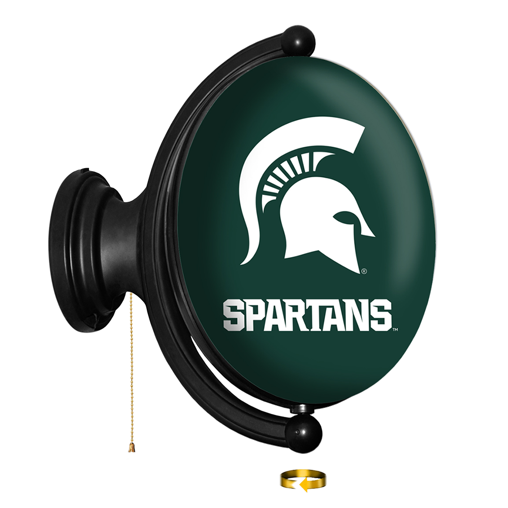 Michigan State Spartans Oval Rotating Wall Sign