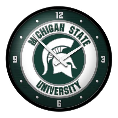 Michigan State Spartans Round Wall Clock